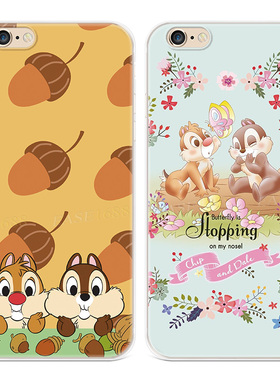 可爱松鼠适用iPhone8plus苹果X手机壳6s7卡通XR文艺xsmax超薄女款软5se第一1二2三3代五六七八