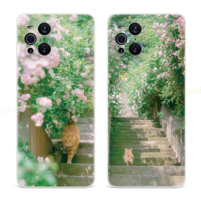 花径小猫咪适用oppo findx5手机壳x3小清新x2pro可爱k10k7k5k3K1文艺夏日女款超薄软,3C数码配件,手机保护套/壳,淘宝优惠券,粉丝福利购,淘宝优惠卷