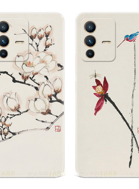 古风国画适用vivo s17手机壳s19s18s16s15s12s10pro文艺s9s7s6t中国风x23幻彩版x21i简约女款软a