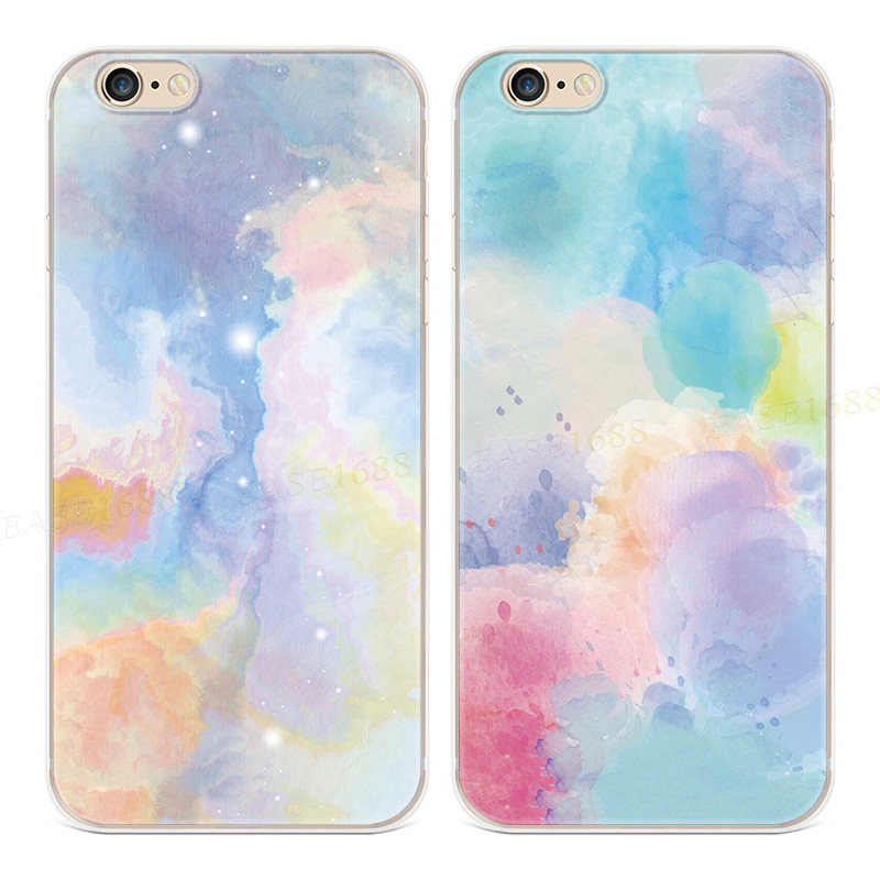 马卡龙星空适用iPhone13苹果7plus手机壳6s8文艺mini女款14promax超薄软se第二2三3代