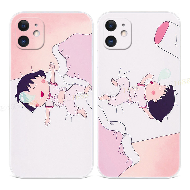 可爱适用iPhone11手机壳12苹果17air/16/15/14/13/7/8/6plus卡通XR少女心xsmax樱桃小丸子promax女款mini软