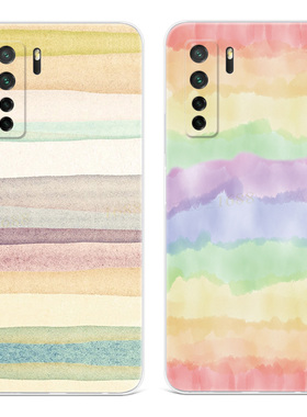 色彩艺术适用华为nova12手机壳14/13/11/10/9文艺se简约pro小清新Ultra复古活力版女款软