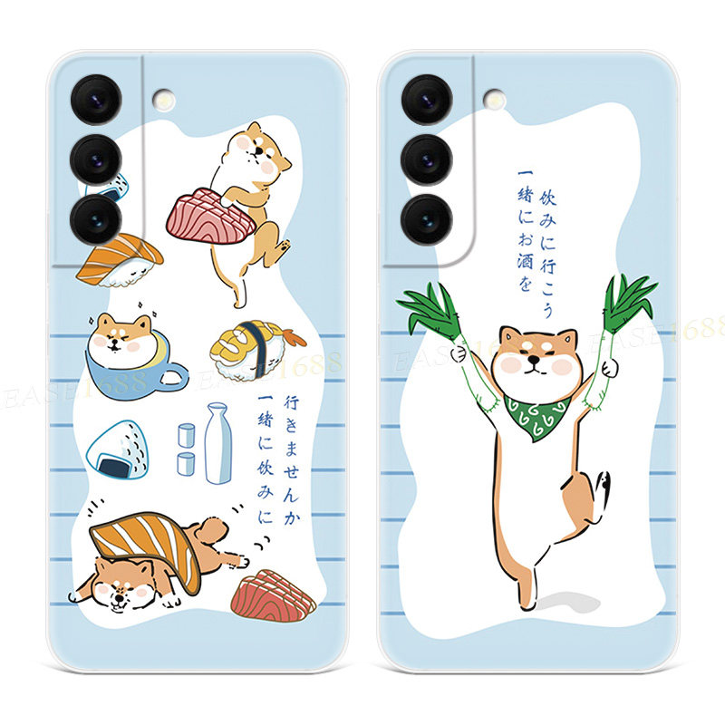 搞怪柴犬适用三星s22手机壳s25/s24/s23+卡通寿司s21ultra可爱s20fe小清新A56A55A54文艺女款edge软十