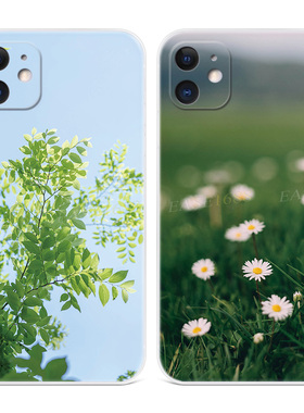 夏天小雏菊适用iPhone13苹果12手机壳11小清新17Air/16/14女款15promax文艺mini绿色plus迷你软