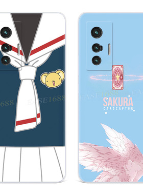 小樱校服适用vivo x80手机壳x100x90x70x60x50可爱x30x27pro+少女心x23幻彩版x21i卡通x20a超薄x9plus女款软t