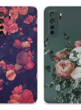 ins风玫瑰花适用华为nova12手机壳14/13/11/10/9法式se冷淡风pro文艺Ultra唯美活力版女款软