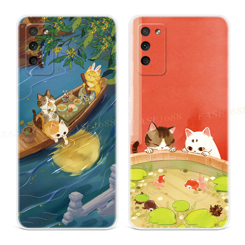 古典文艺猫咪适用华为荣耀畅玩60手机壳50m/40s/30plus卡通magic7/6/5/4pro可爱中国风女款软