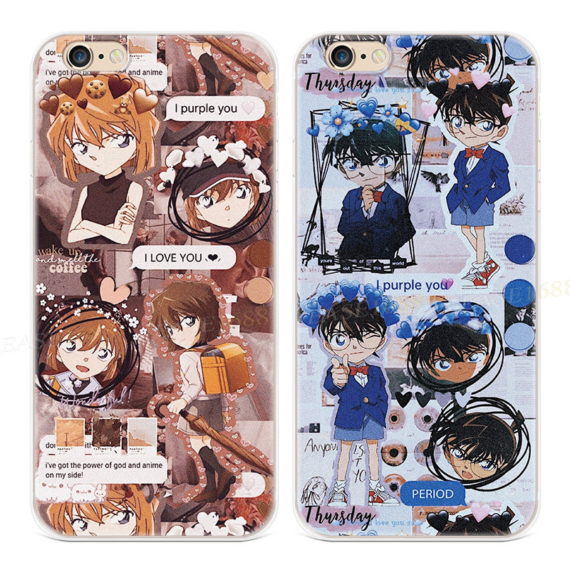 可爱灰原哀xr适用iphone8plus苹果x手机壳6s7名侦探