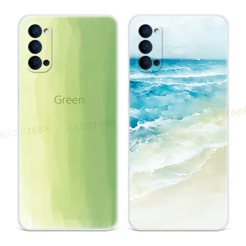 渐变海浪适用reno系列手机壳