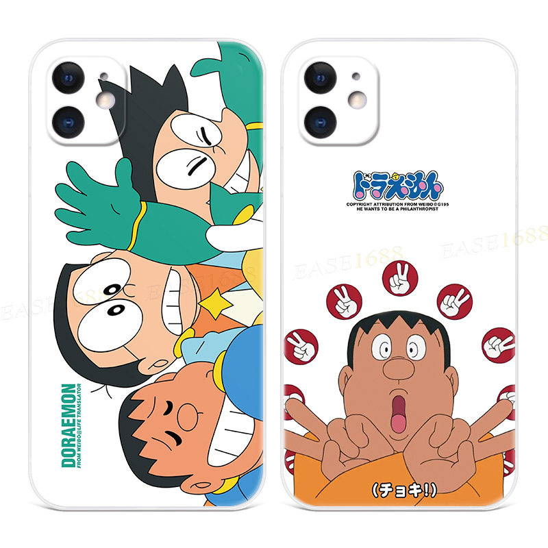 可爱胖虎适用iPhone12苹果11手机壳17air/16/15/14/13/7/8/6plus卡通promax哆啦A梦XR动漫男生mini女款软