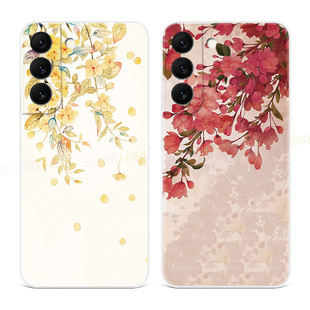 s24 A54plus复古女款 s23ultra简约s21 A55 edge软十 小清新s20fe中国风A56 文艺花卉适用三星s22手机壳s25