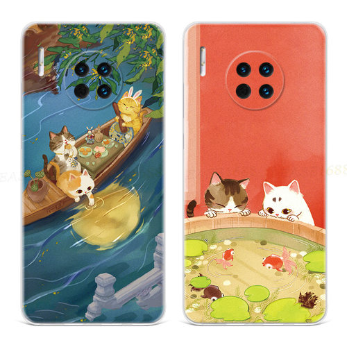 古典猫咪适用华为mate手机壳