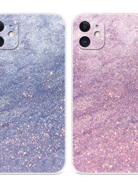 ins风粉紫色适用iPhone11苹果12手机壳17Air/15plus/14/13唯美XR小清新XS文艺16promax女款mini迷你x新款软