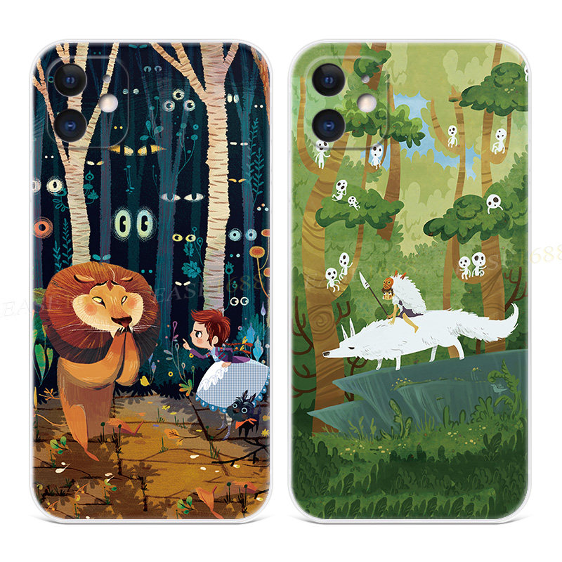 童趣漫画适用iPhone13苹果12手机壳11可爱17Air/16/14卡通15promax狮子mini女款plus迷你轻薄软