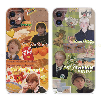 哈利波特适用iPhone13苹果12手机壳11罗恩14男士15promax可爱mini德拉科马尔福16plus女款迷你新款软