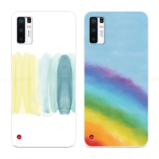 简约彩虹渐变适用锤子坚果pro3手机壳R2文艺水彩个性小清新全包女款耐脏轻薄软