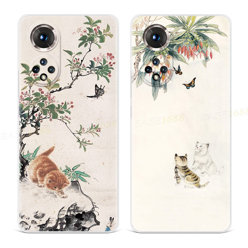 复古中国风猫咪适用荣耀手机