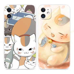 猫咪老师x适用iPhone11苹果15手机壳17Air/12promax可爱xr夏目友人帐xsmax卡通mini女款16plus迷你新款软