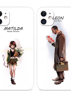 新款情侣适用iPhone11苹果12手机壳17Air/15plus/14/13可爱XS卡通XR文艺mini这个杀手不太冷16promax女款软