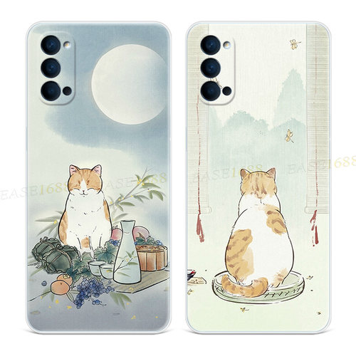 oppo古风猫咪reno系列手机壳软