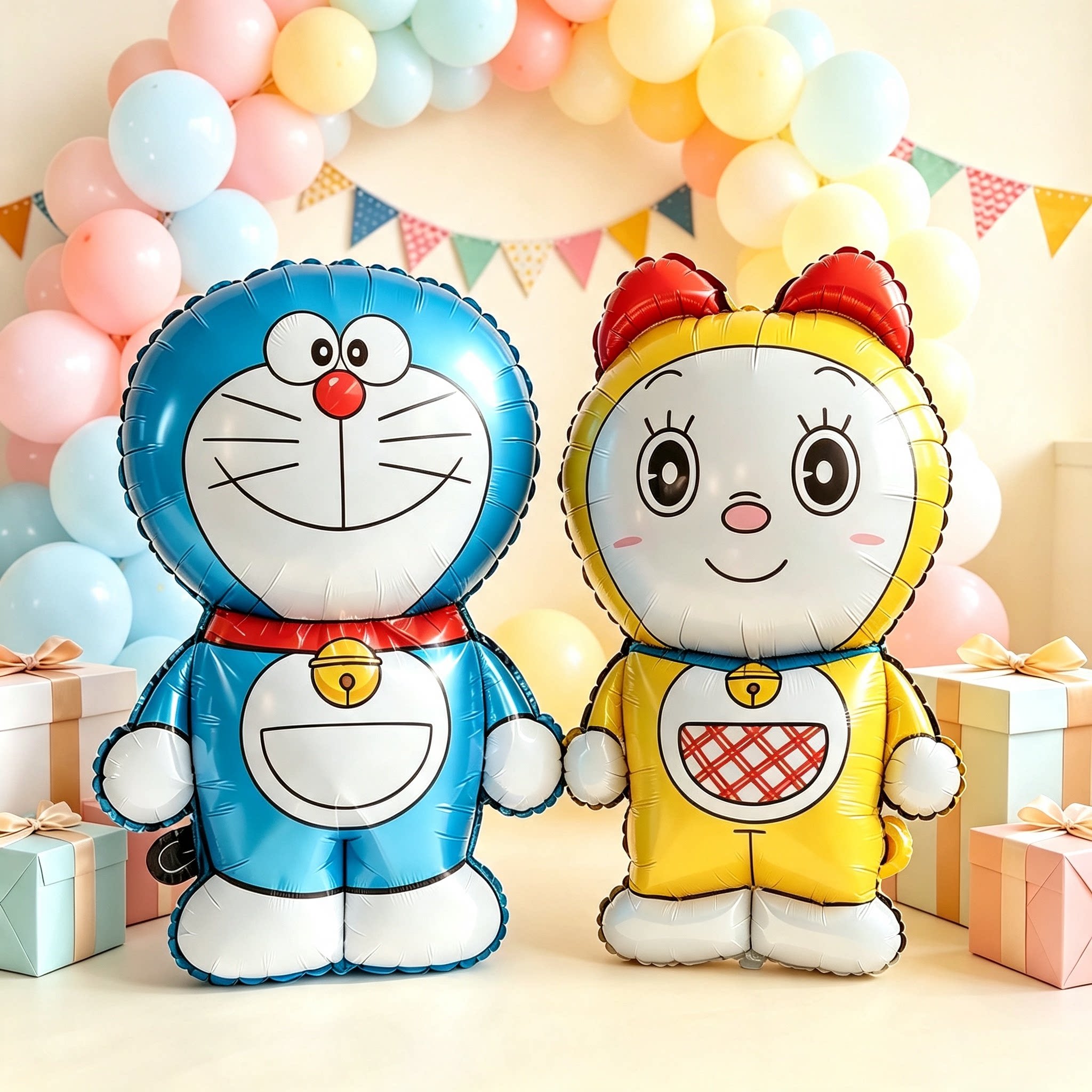 特大号机器猫气球 哆啦A梦叮当猫气球 儿童生日派对布置铝膜气球