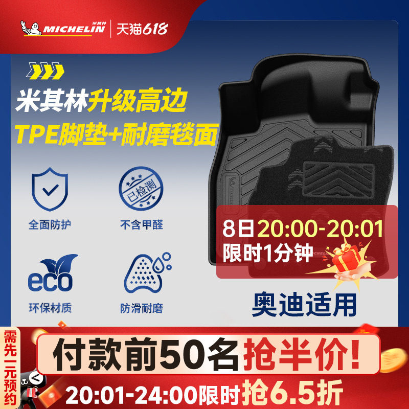 米其林奥迪车系专用全TPE脚垫