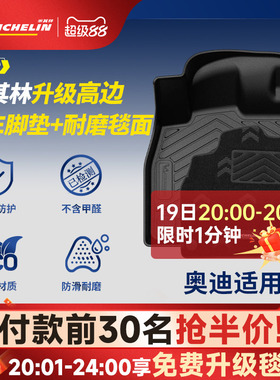 米其林全TPE汽车脚垫奥迪A3L A4L A5L A6L E7X Q5L Q3 Q6L E5 Q7