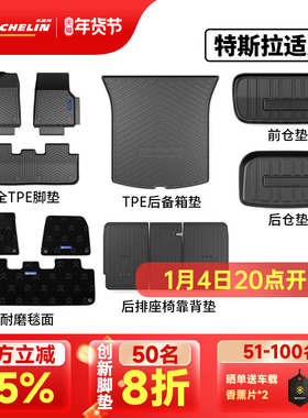 米其林TPE汽车脚垫适用焕新版特斯拉ModelY L Model3专用套装配件