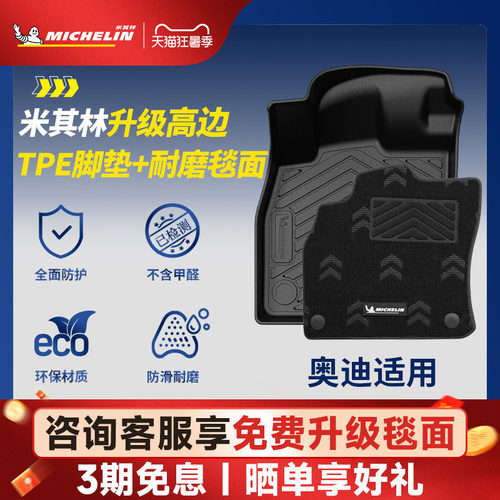 米其林奥迪车系专用全TPE脚垫