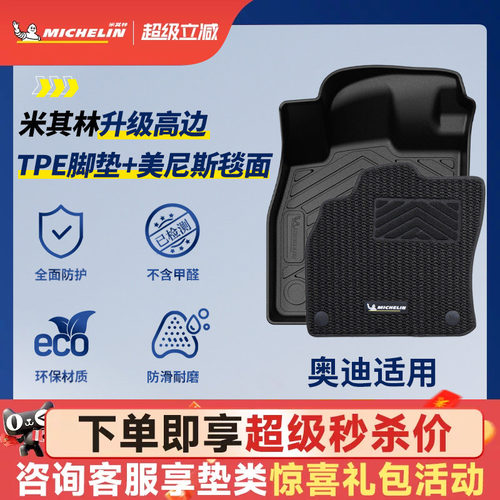 米其林奥迪车系专用全TPE脚垫