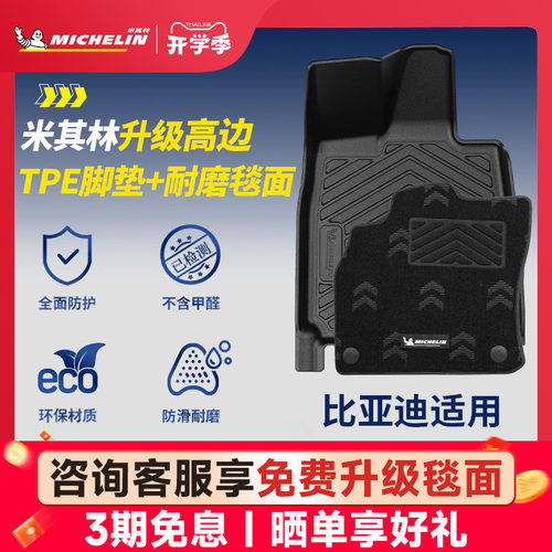 米其林比亚迪专用全TPE汽车脚垫