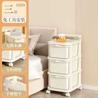 Small trolley, kitchen storage rack, floor gap, multi-functional mobile, multi-layer bedroom, baby snack storage rack thumbnail 8