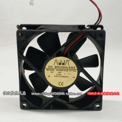 原装ADDA AD0824US-A71GL 8CM 8厘米8025 DC24V 0.26A电源风扇