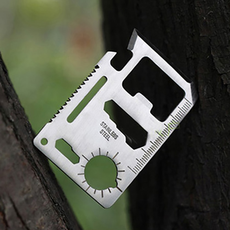 不锈钢工具卡户外军刀卡多功能野营工具便携式卡片刀求生卡装备