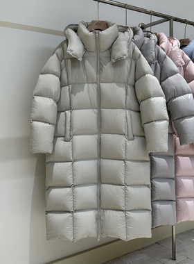 NJK过膝加厚泡芙云朵直筒羽绒服女中长款东北95绒被子款袄子外套