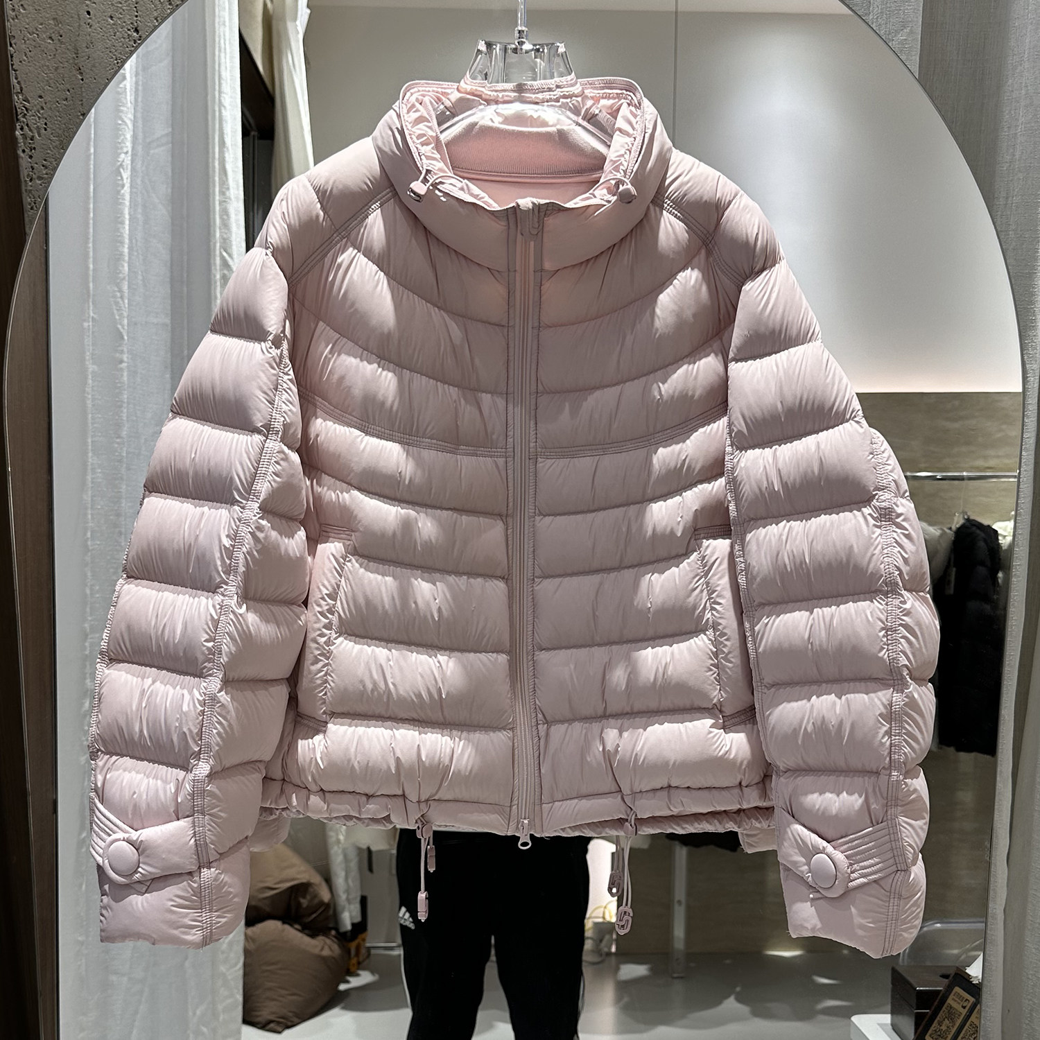 2025冬季新款韩版爆款排骨洋气羽绒服女短款90白鸭绒粉色百搭外套