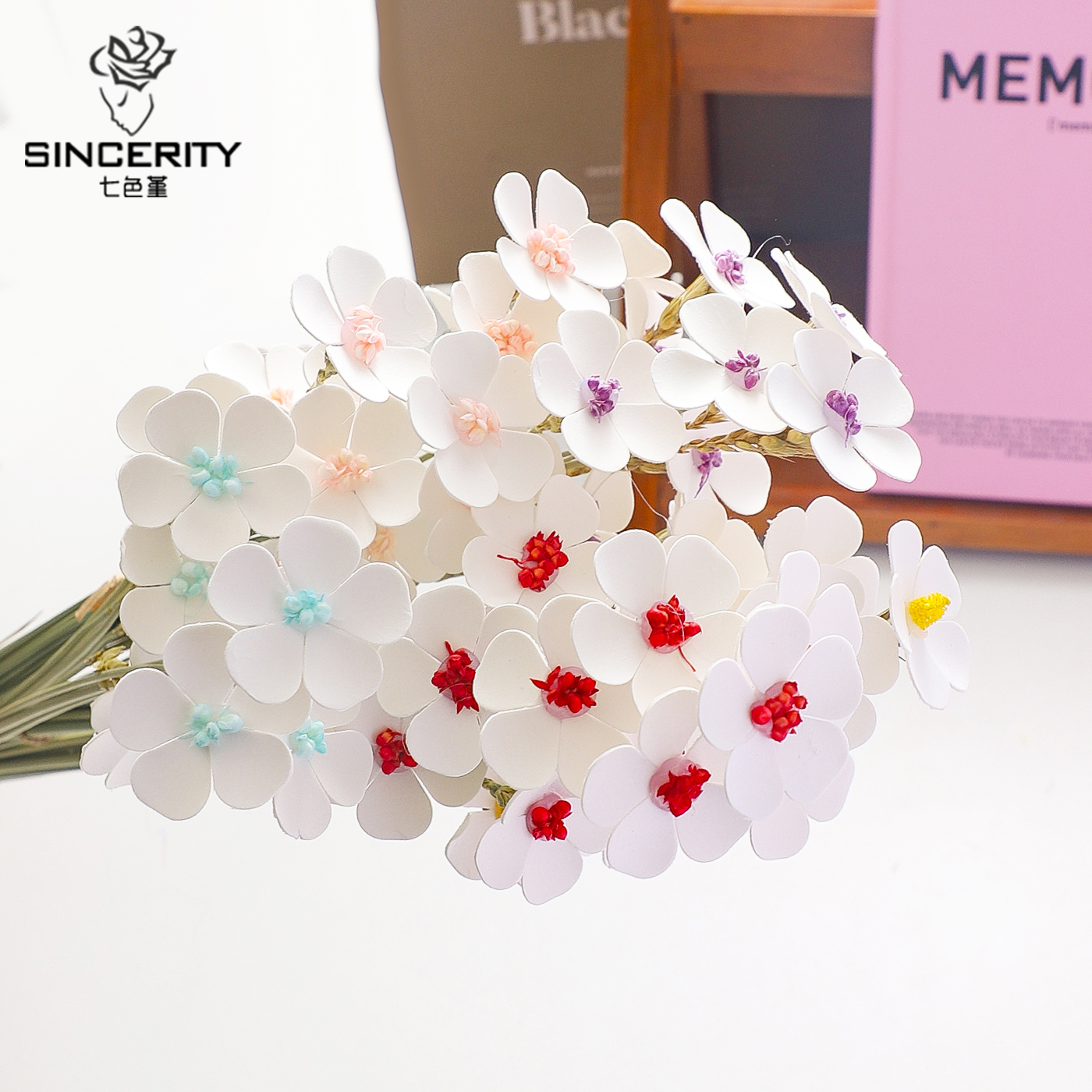 七色堇仿真花装饰花干花花艺包装纸包装礼物礼品包装diy手工制作