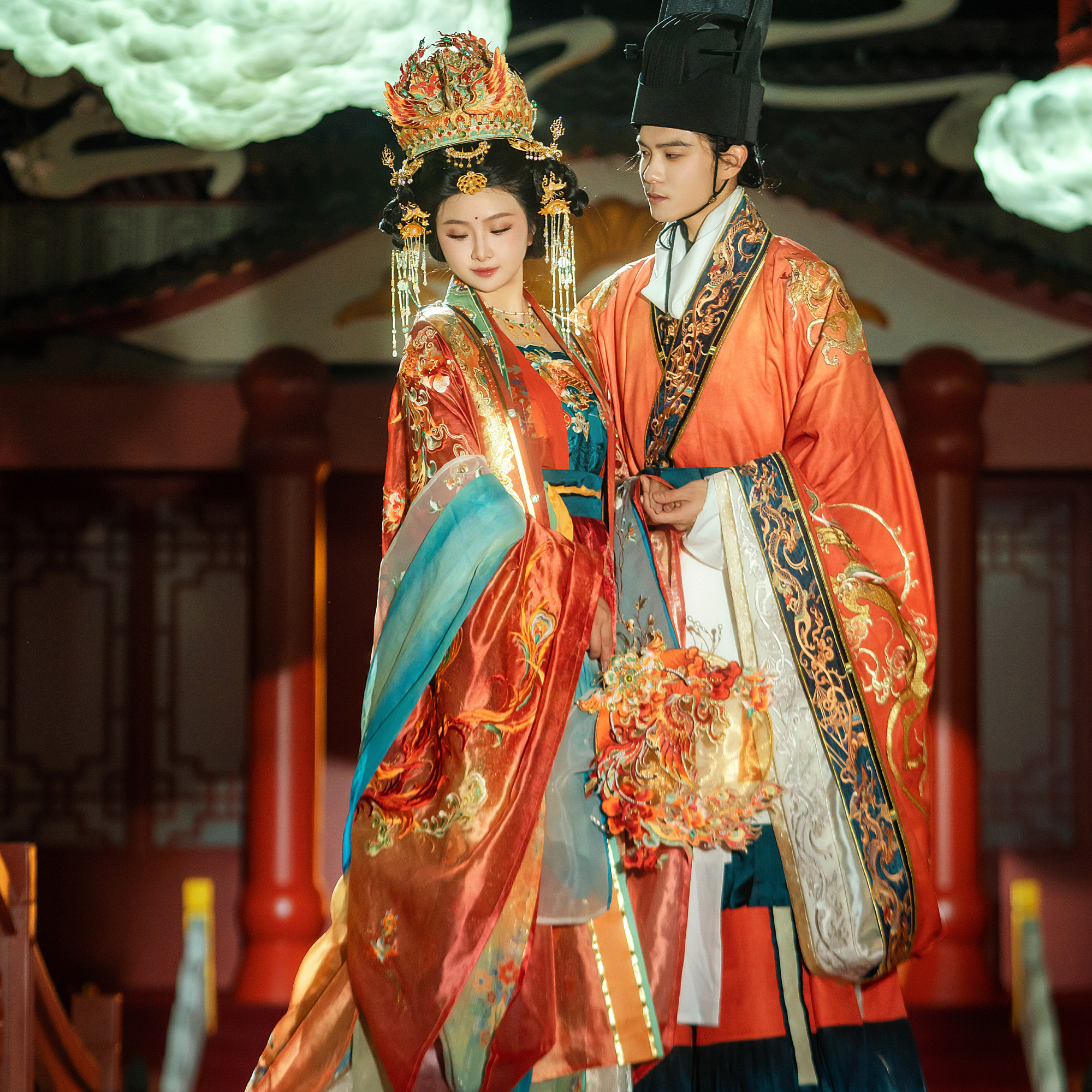 锦瑟衣庄唐制婚服朱雀凤仪九天2025年春季原创汉服女款全款