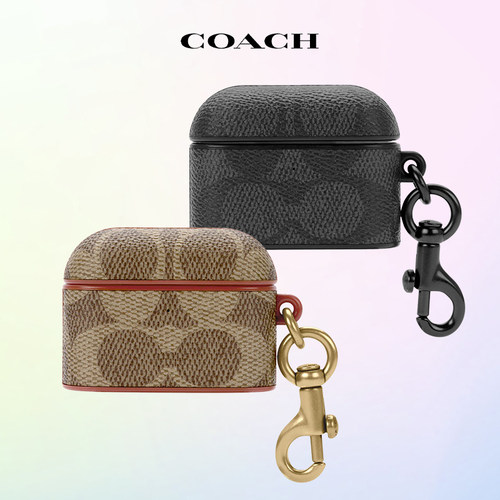 coach苹果耳机保护套皮革印花