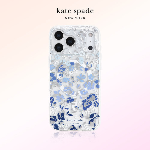 katespade蓝色花圃手机壳