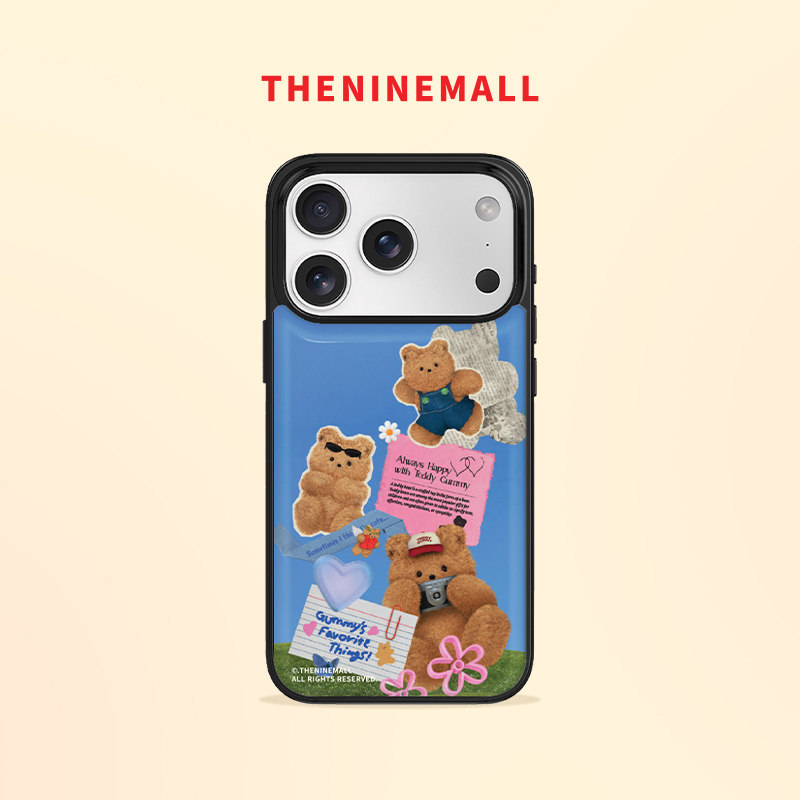 THENINEMALL 小熊贴纸适用于苹果iPhone17Pro Max/17Pro手机壳全包小众拼接印花硬壳ins风少女心可爱保护套新,3C数码配件,手机保护套/壳,淘宝优惠券,粉丝福利购,淘宝优惠卷