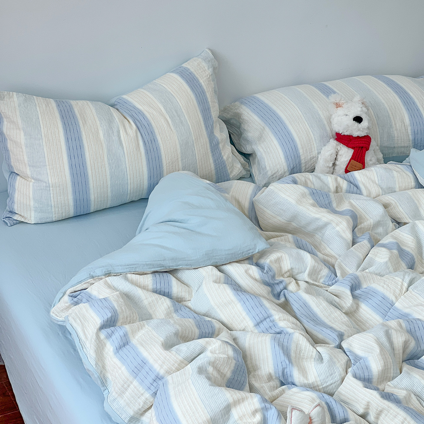 a类全棉有氧双层纱套件单被套