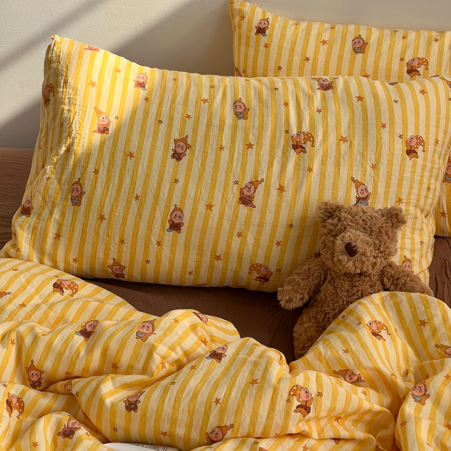 卡通A类100全棉双层纱小枕套30*50儿童纯棉单个成人一只对装40*60