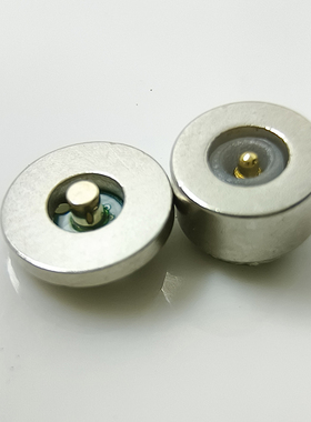 薄款圆型磁吸头焊线式可贴片7mm8mm公母头强磁力3A磁性对吸连接器