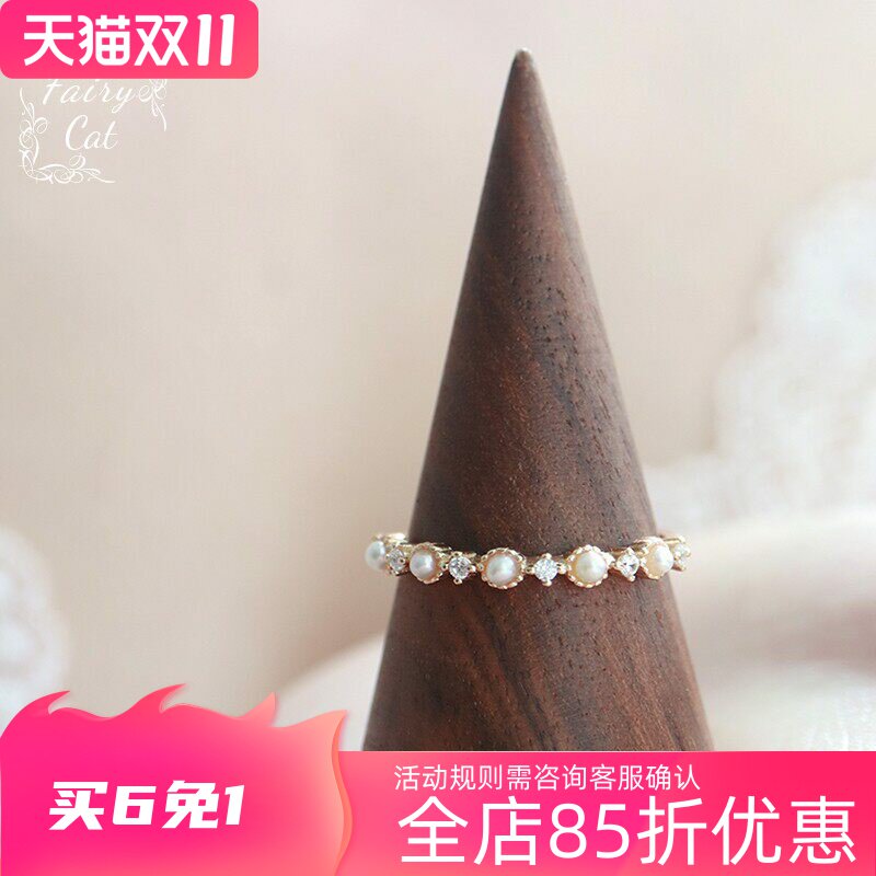 天然淡水珍珠戒指银气质
