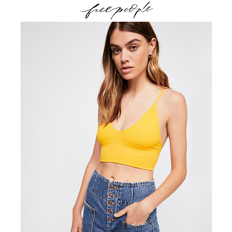 Free People ÎÞ·ìÃæÁϵͺ󱳵¯ÐÔÎÄÐØ ÃÀ¹ú½ø¿Ú2018´ºÇïпîÅ®×°