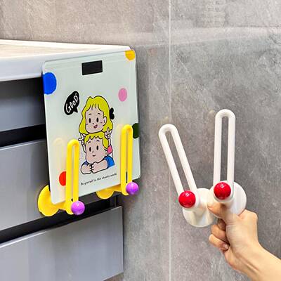 多巴胺体重秤收纳支架体脂秤上墙神器电子秤置物架壁挂收纳免打孔