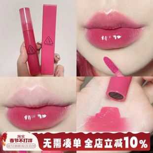 3CE糖浆唇釉水光镜面果汁唇露蜜ALIVE PINK粉心甜桃芭比粉橄榄皮