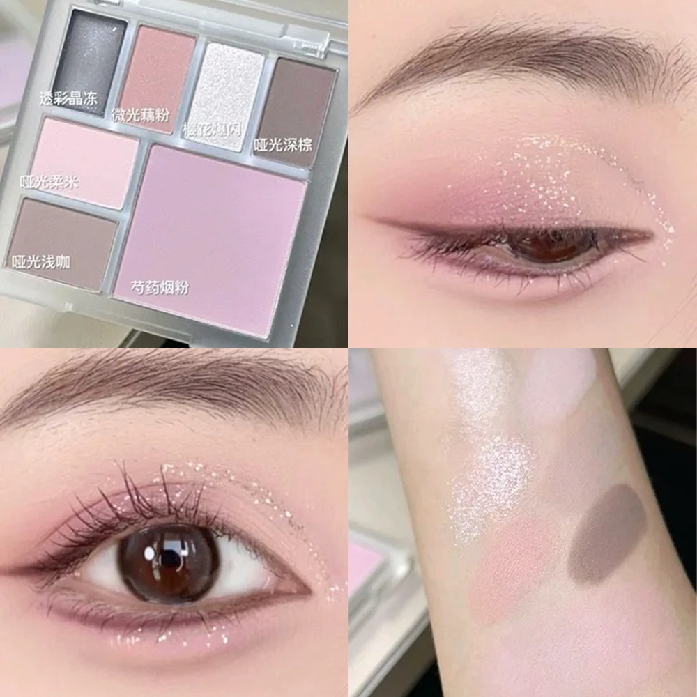 特价 3ce眼影MINIMAL SCENE薄雾灰棕烟粉高光腮红修容多功能盘