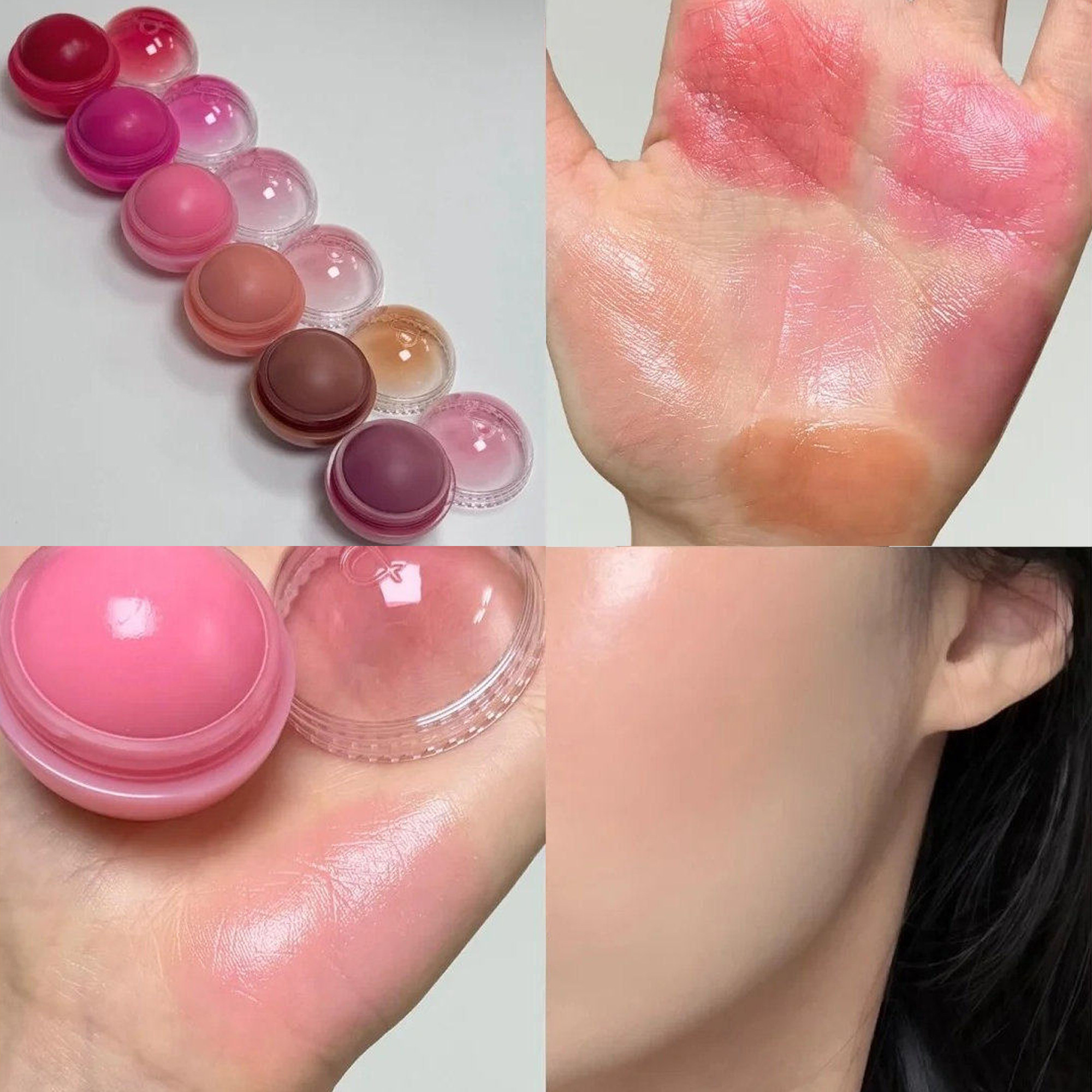 romand果汁腮红球自然水光感唇颊两用提亮高光膨胀收缩色腮红膏图片